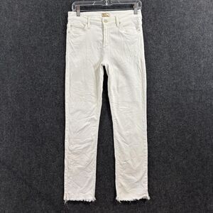 Mother The Rascal Ankle Snippet Jeans Women's 28 Whipping The Cream Mid Rise